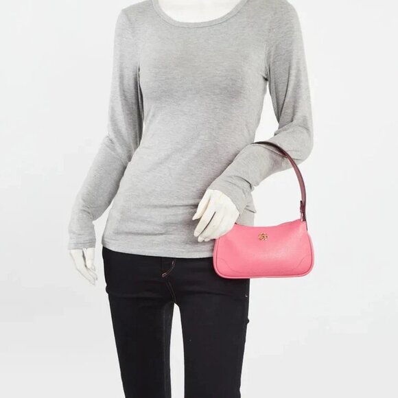 Gucci Pink Leather Double G Aphrodite Mini Shoulder Bag - Picture 2 of 11